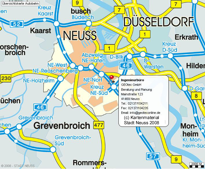 Stadtplan Autobahn